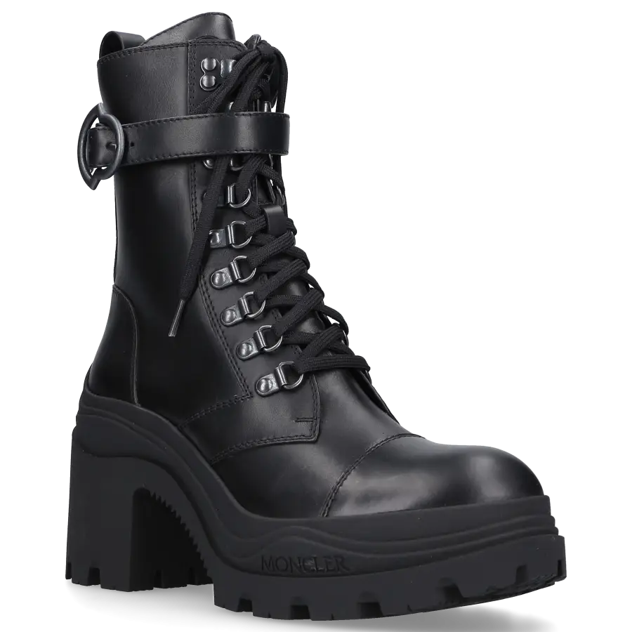 Moncler - Schnürstiefeletten ENVILLE Kalbsleder - schwarz