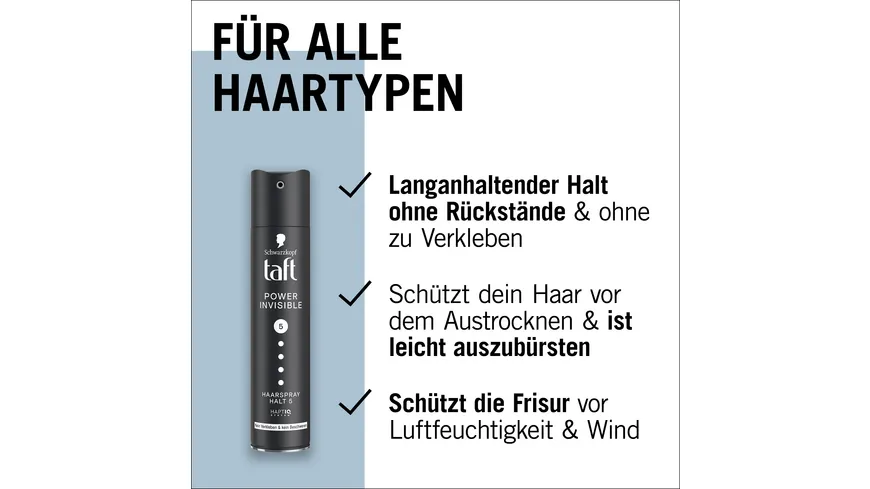 TAFT Haarspray Power Invisible 250 ml Haltegrad 5 - sehr starker Halt 250 ml