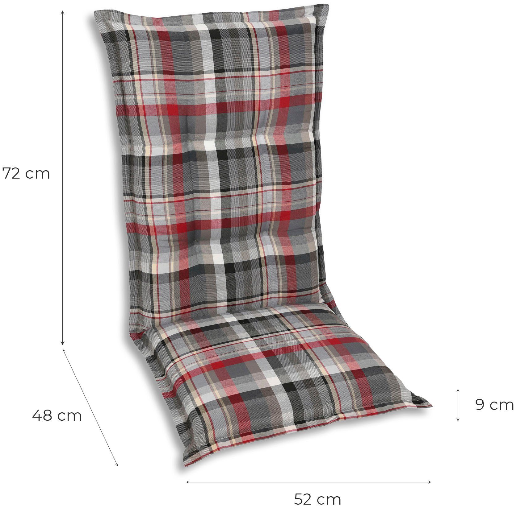 GO-DE Hochlehnerauflage, (Set, 2 St)