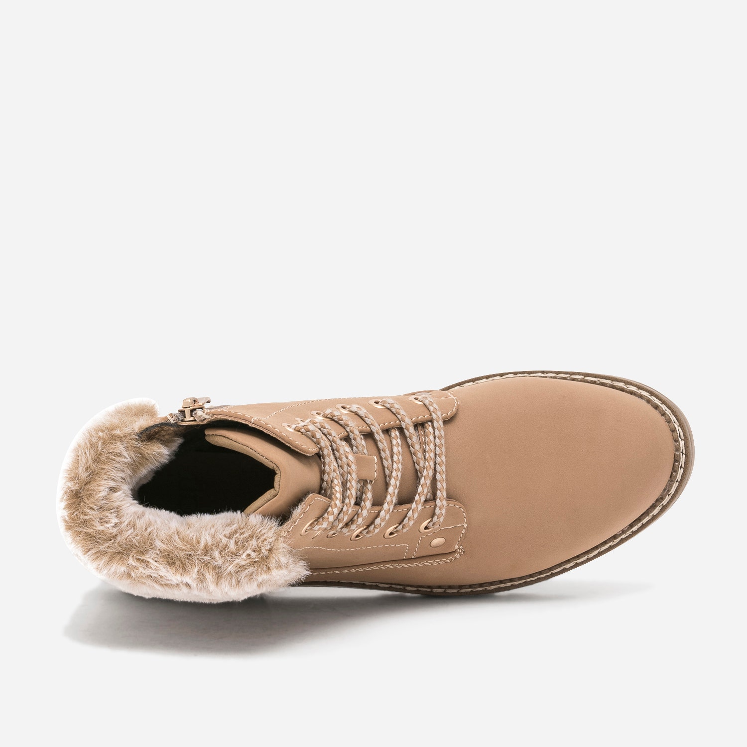 Bottine beige fourrée