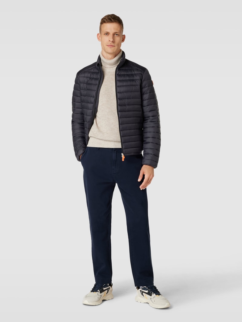 Steppjacke mit Stehkragen Modell 'ALEXANDER' in schwarz