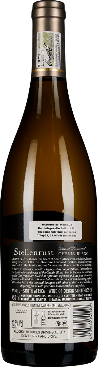 Stellenrust Chenin Blanc 58 Barrel Fermented Stellenbosch 2022