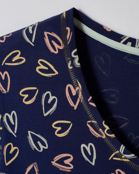 Chemise de nuit maille jersey coton peigné