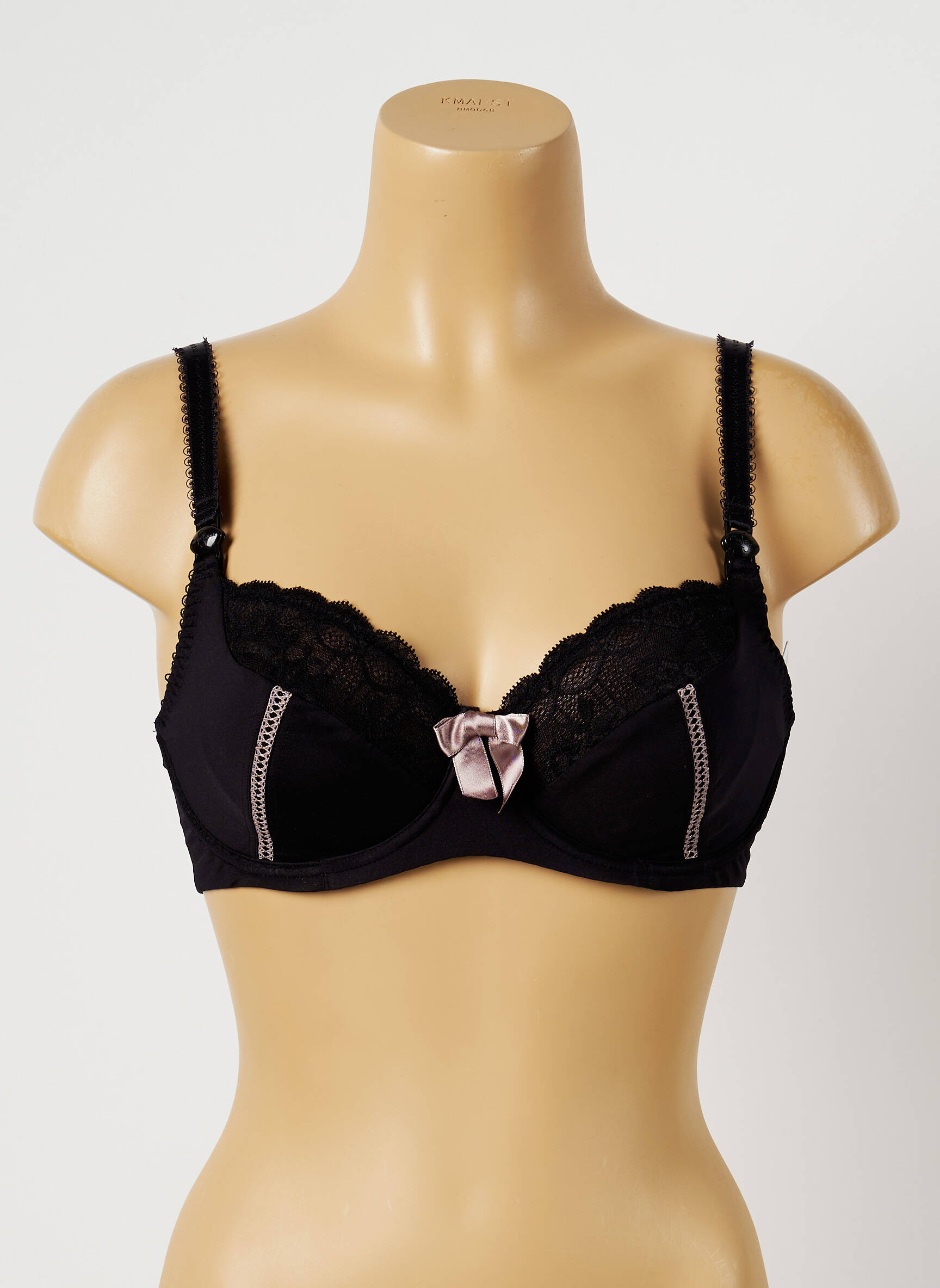 Cache Coeur Lingerie Maternite Femme couleur noir