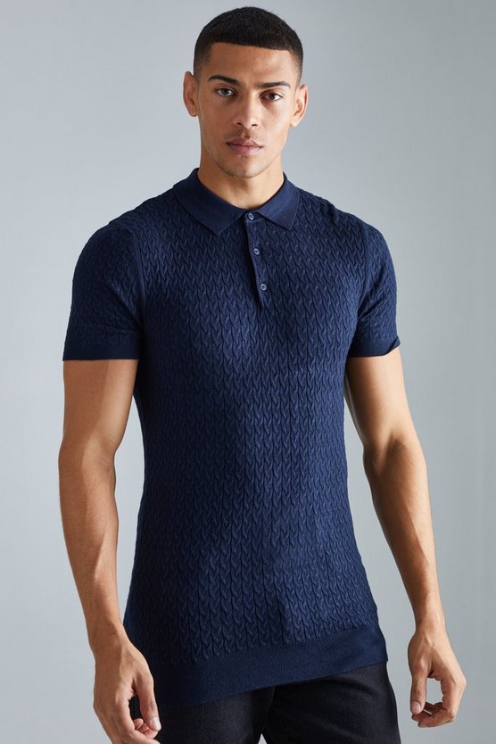 Recyceltes kurzärmliges Muscle-Poloshirt