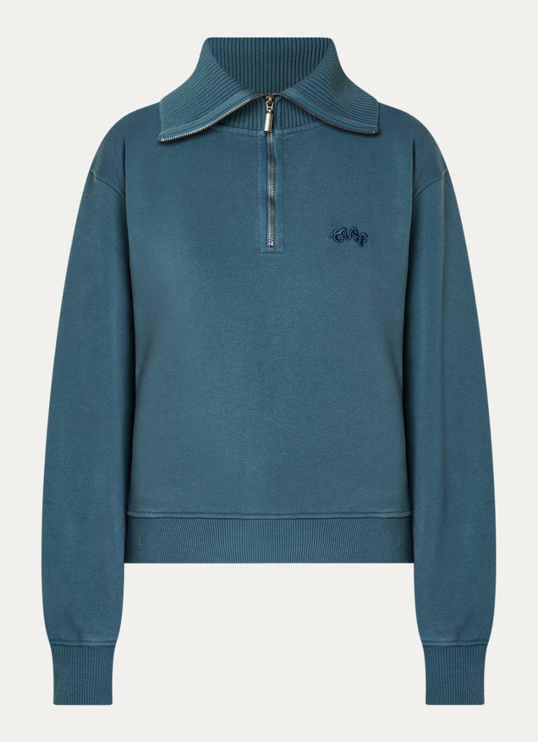 Maglione OLAF con mezza zip e logo