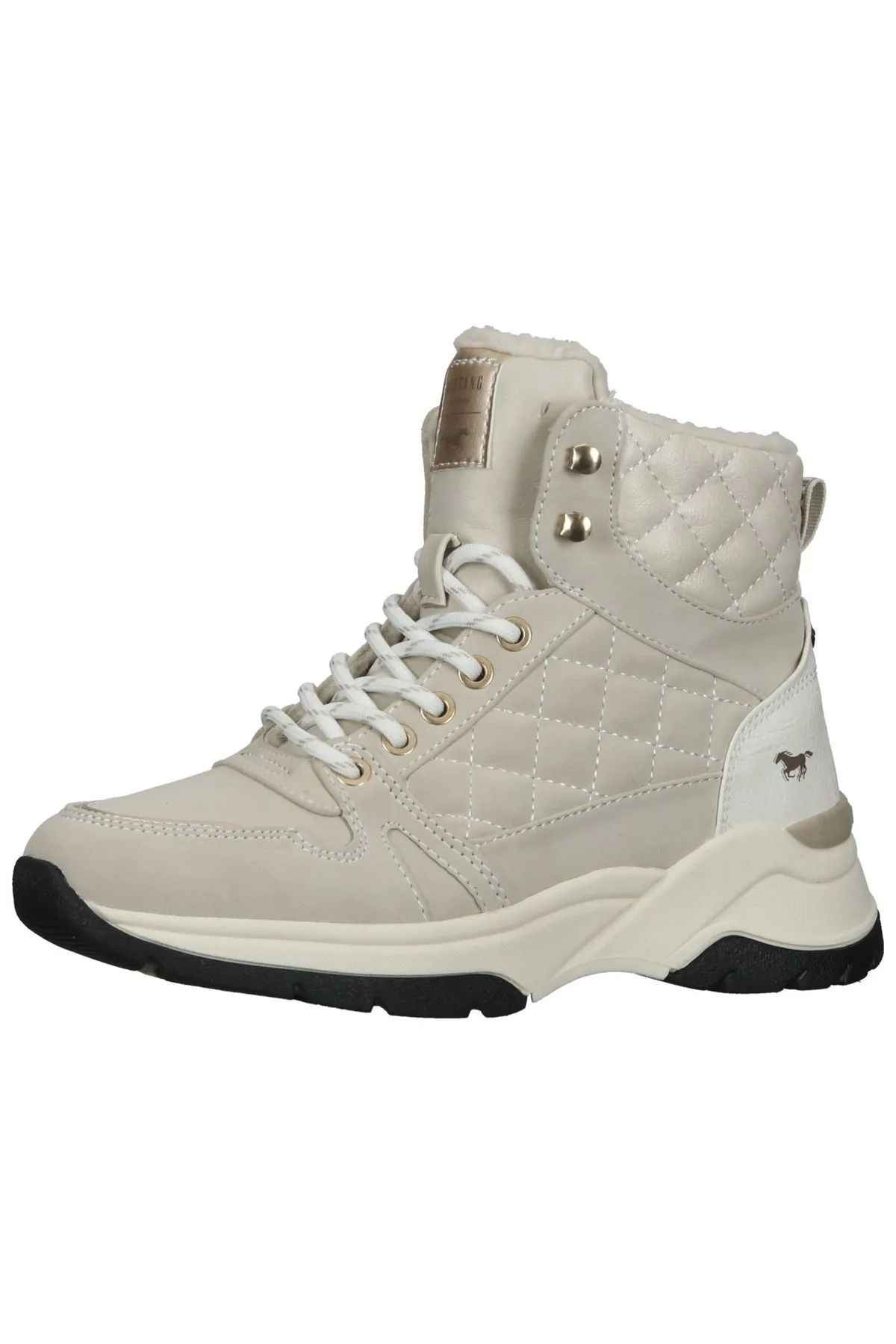 Mustang  Stiefelette - Beige - Flacher Absatz