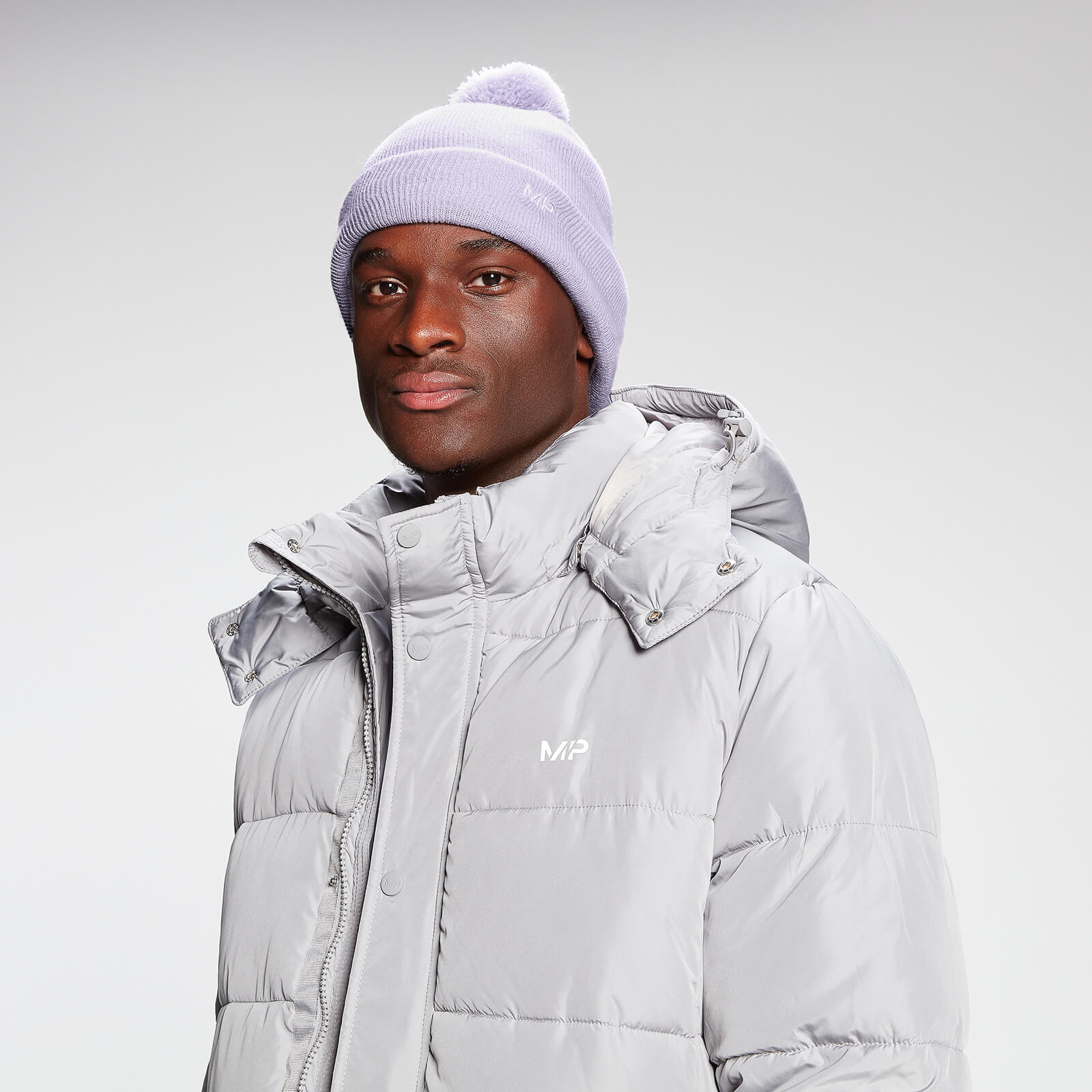 MP Bobble Hat - Lilac/White