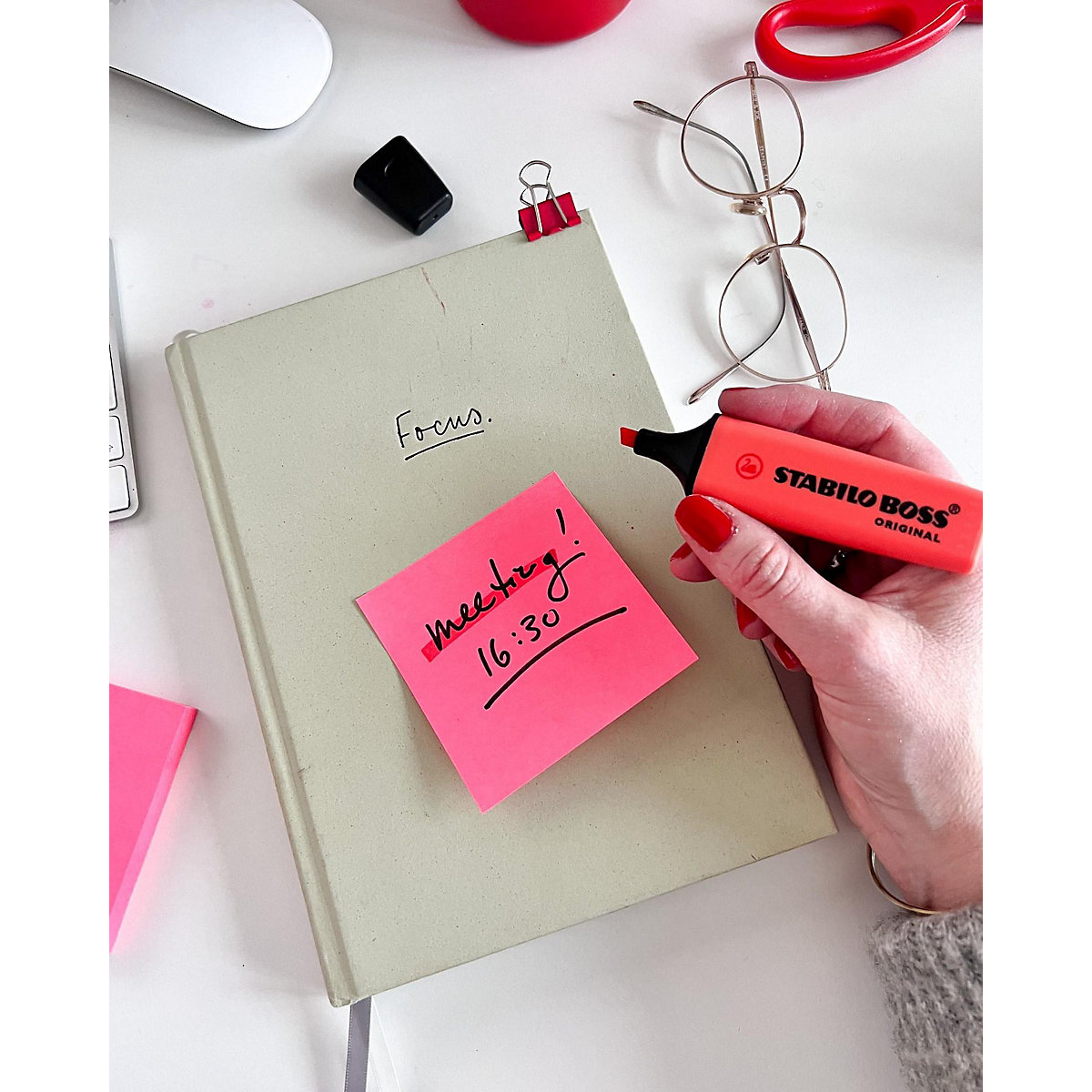 Textmarker BOSS ORIGINAL Snooze One Edition. 23 Farben im Tischset