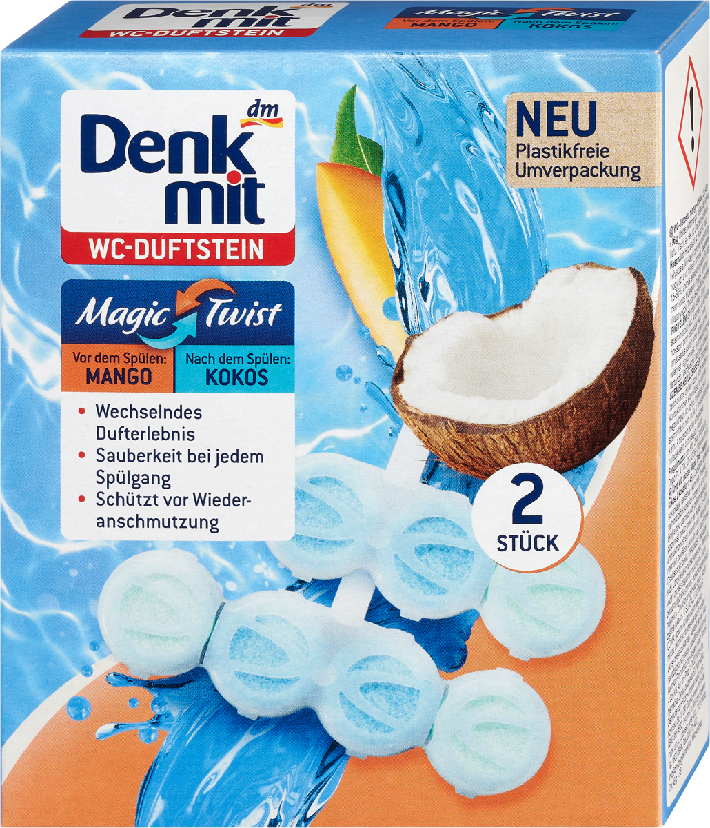WC-Duftstein Magic Twist Mango-Kokos, 96 g