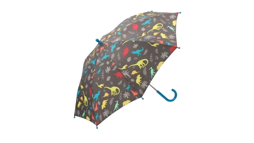 Essentials Kinderstockschirm Bambino Dino Grau, mehrfarbig