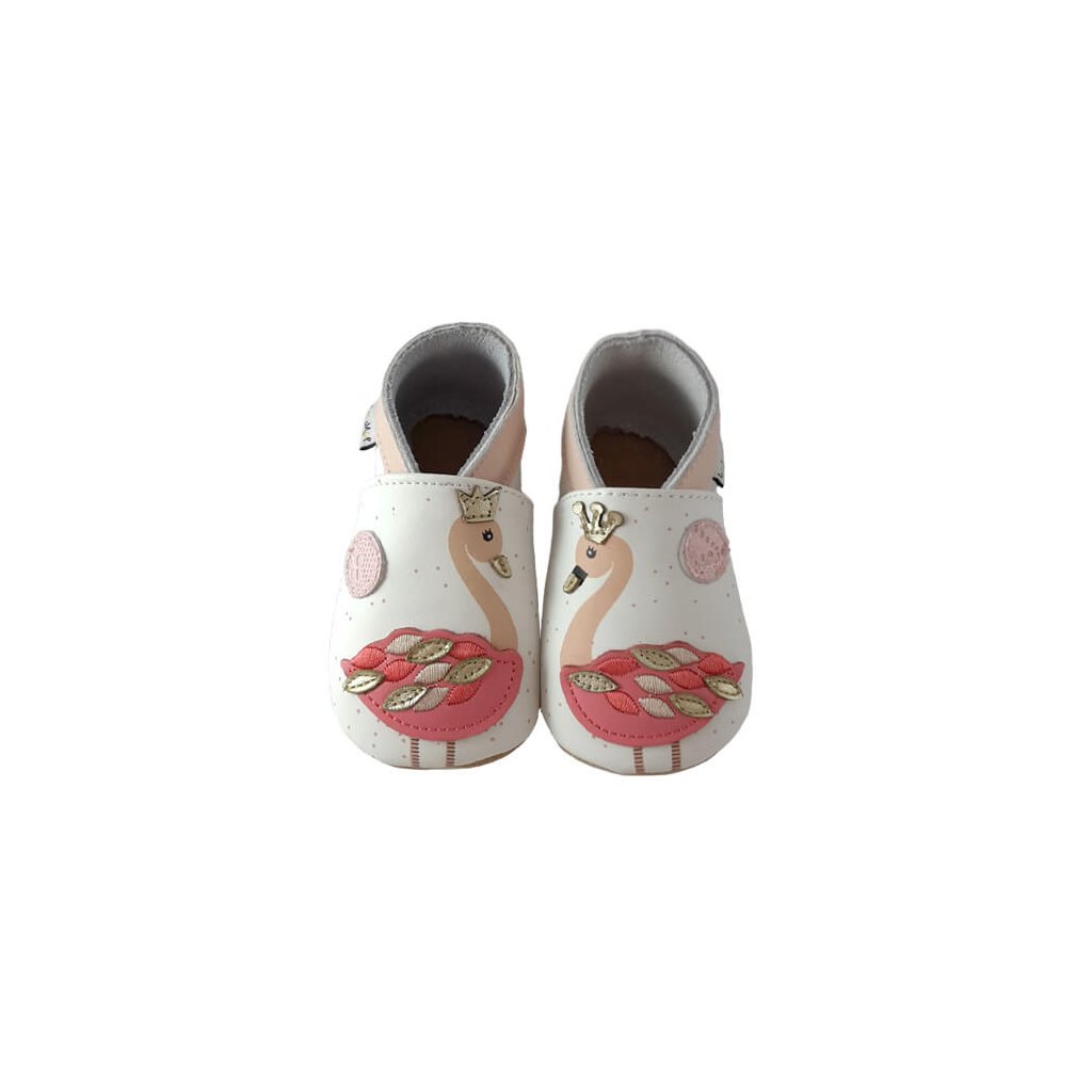 Lait et Miel Flamants Roses Krabbelschuhe mit Flamingo
