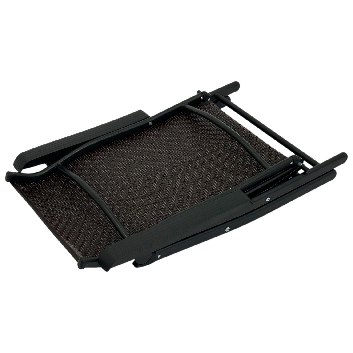 DEGAMO Gartensessel ANTIBES, Metall + Polyrattan braun, faltbar, 7-fach verstellbar