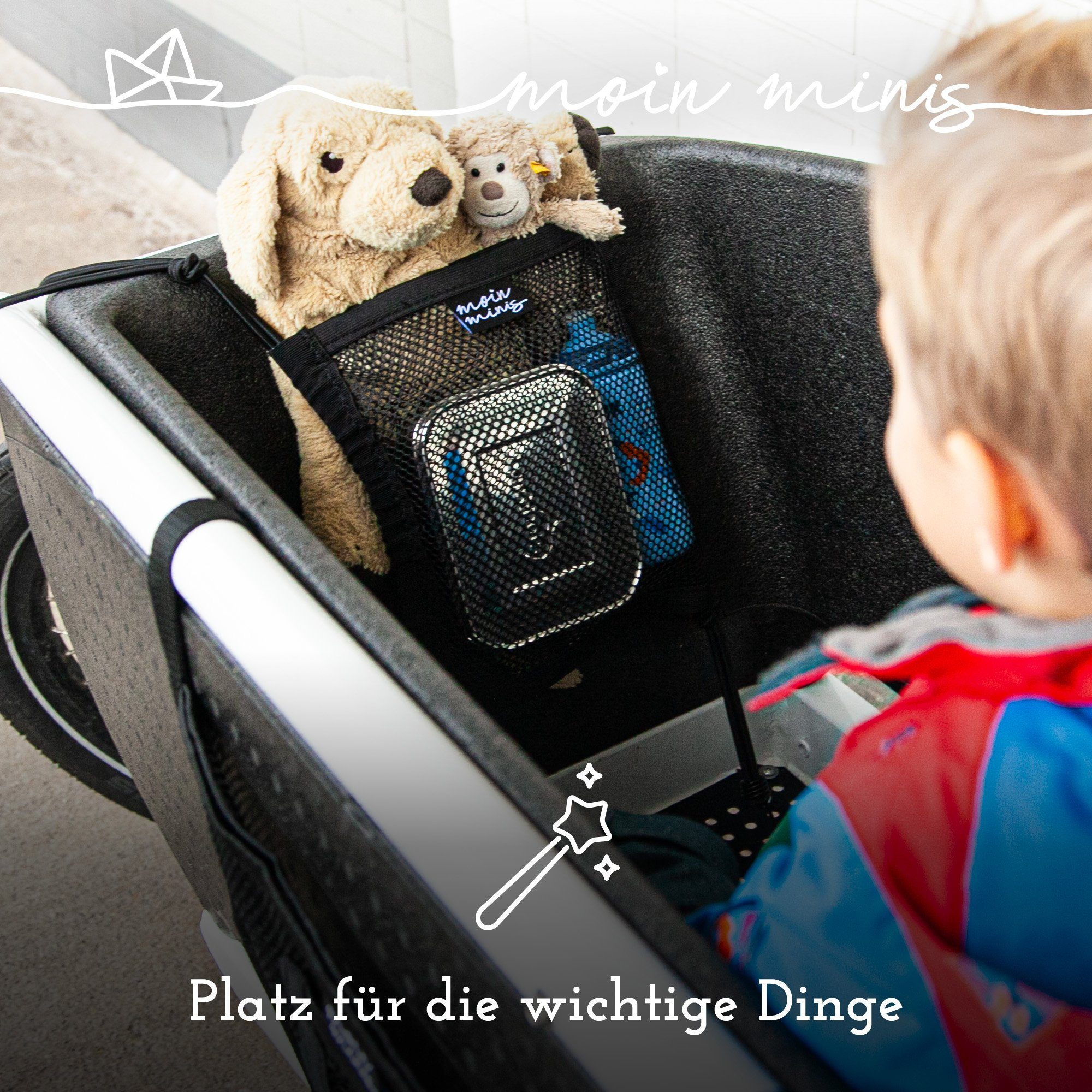 Spanngurt moin minis Gepäcknetz für Urban Arrow Family Lastenrad Fahhrad Cargo