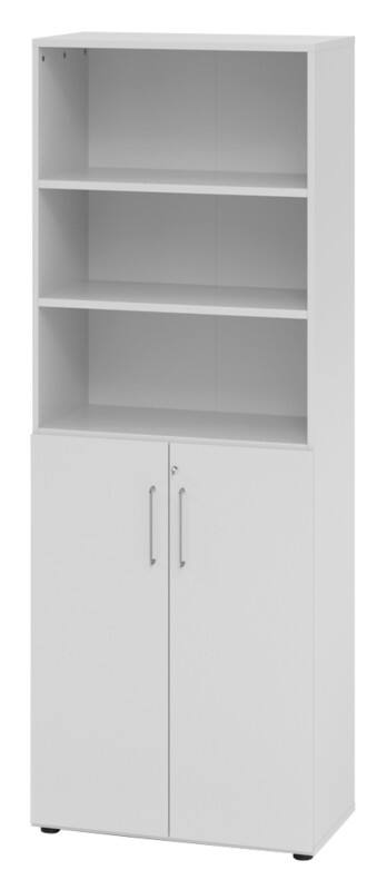 Hammerbacher Schrank V968T3/5/5/BS Grau 80 x 42 x 215,4 cm