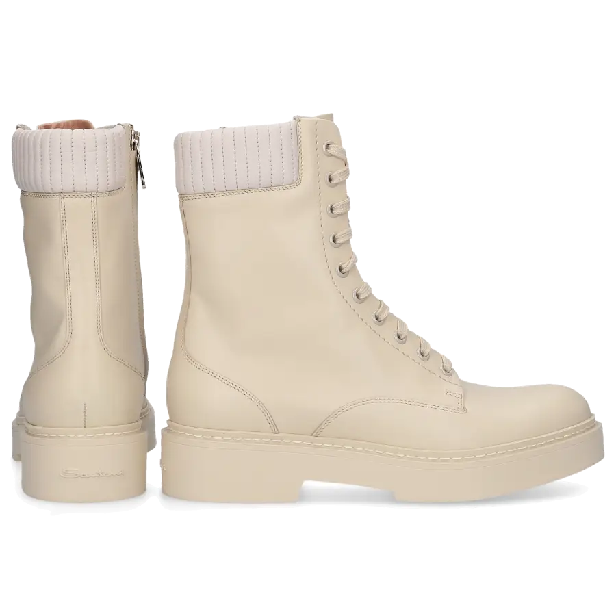 Santoni - Stiefeletten 59569 Kalbsleder - beige