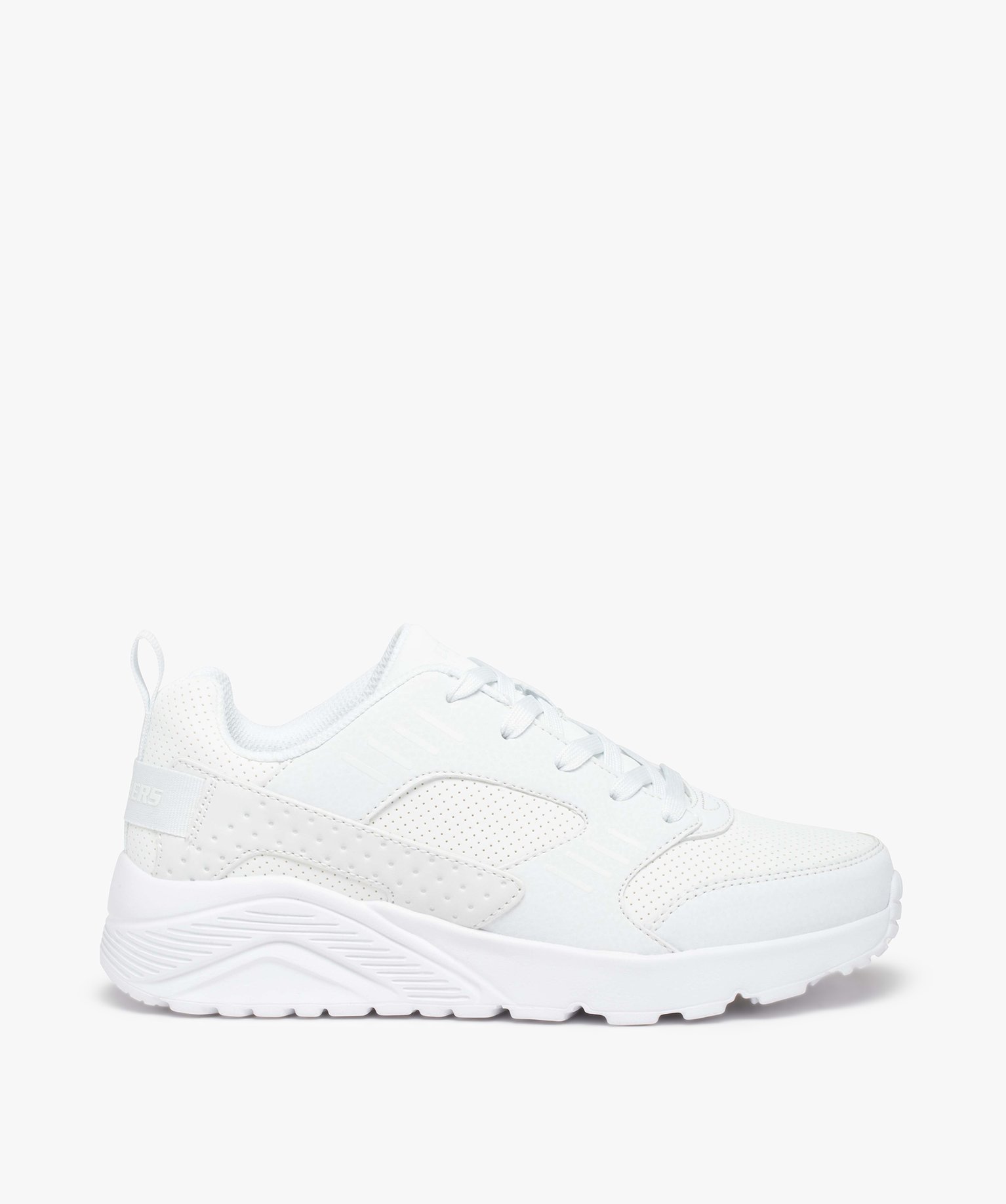 Baskets Garçon unies à lacets - Skechers Unolite blanc | GEMO