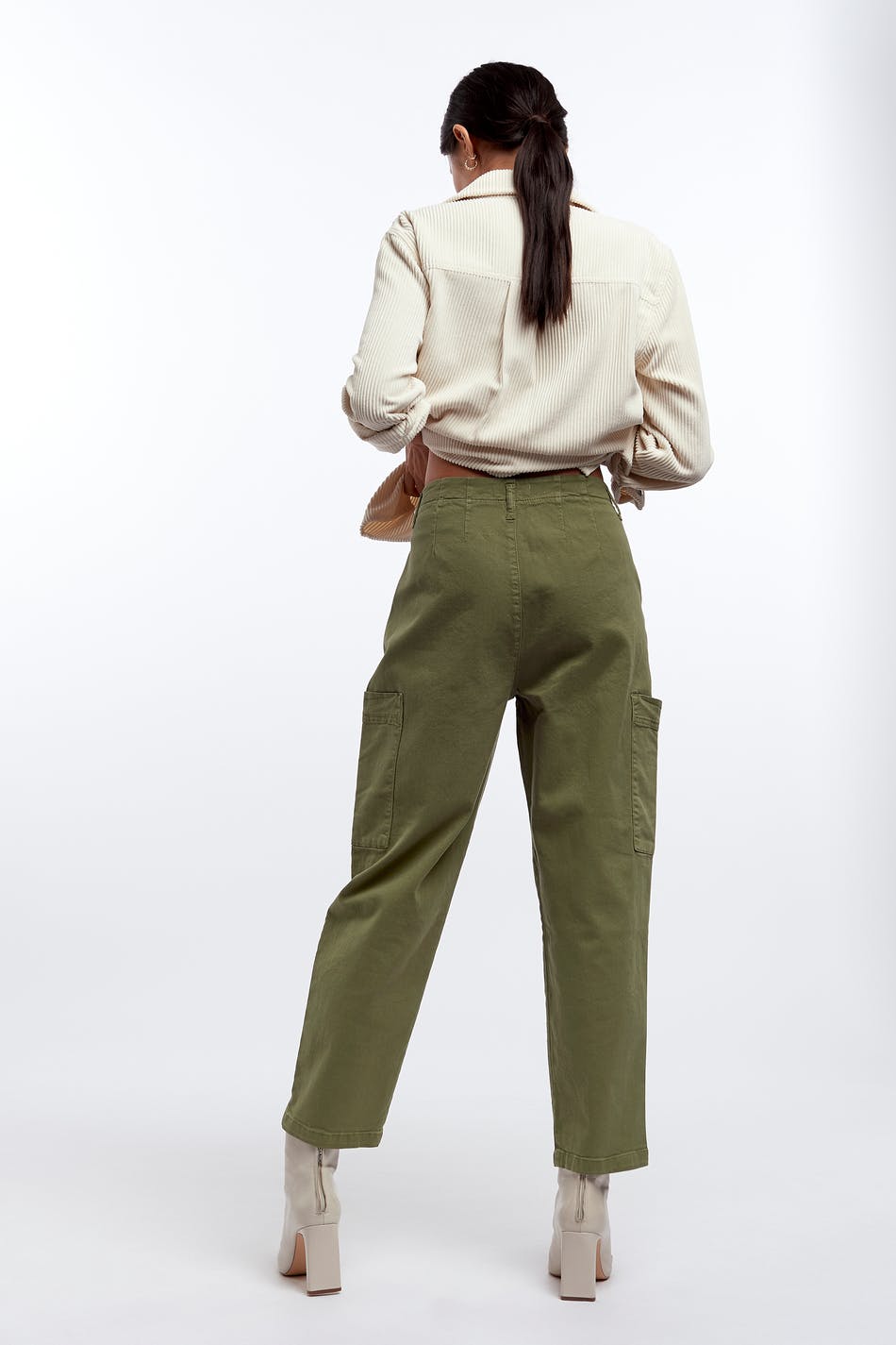 Pleated cargo pants