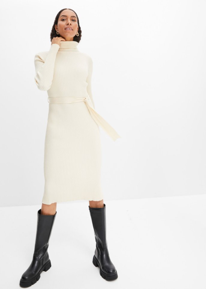 Ripp-Strickkleid