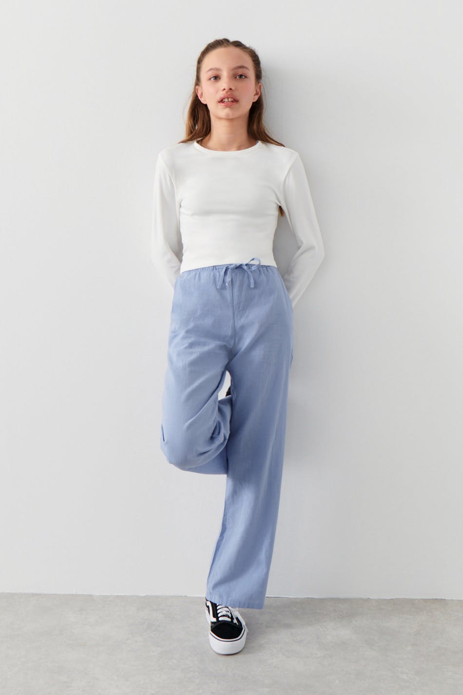 Y linenmix trousers