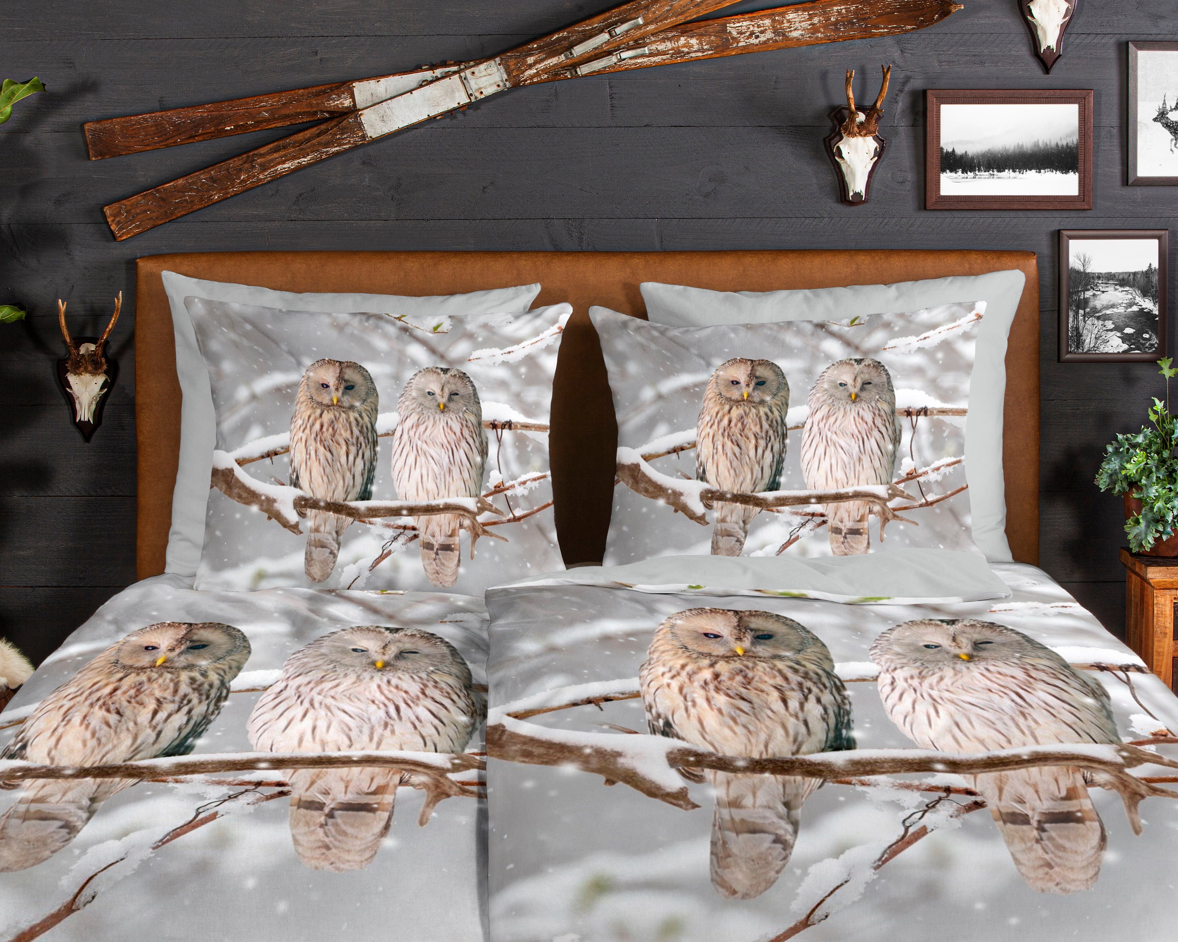 Wendebettwäsche Febe, good morning, Biber, Flanell, 2 teilig, 100% Baumwolle/ Flanell (Biber)