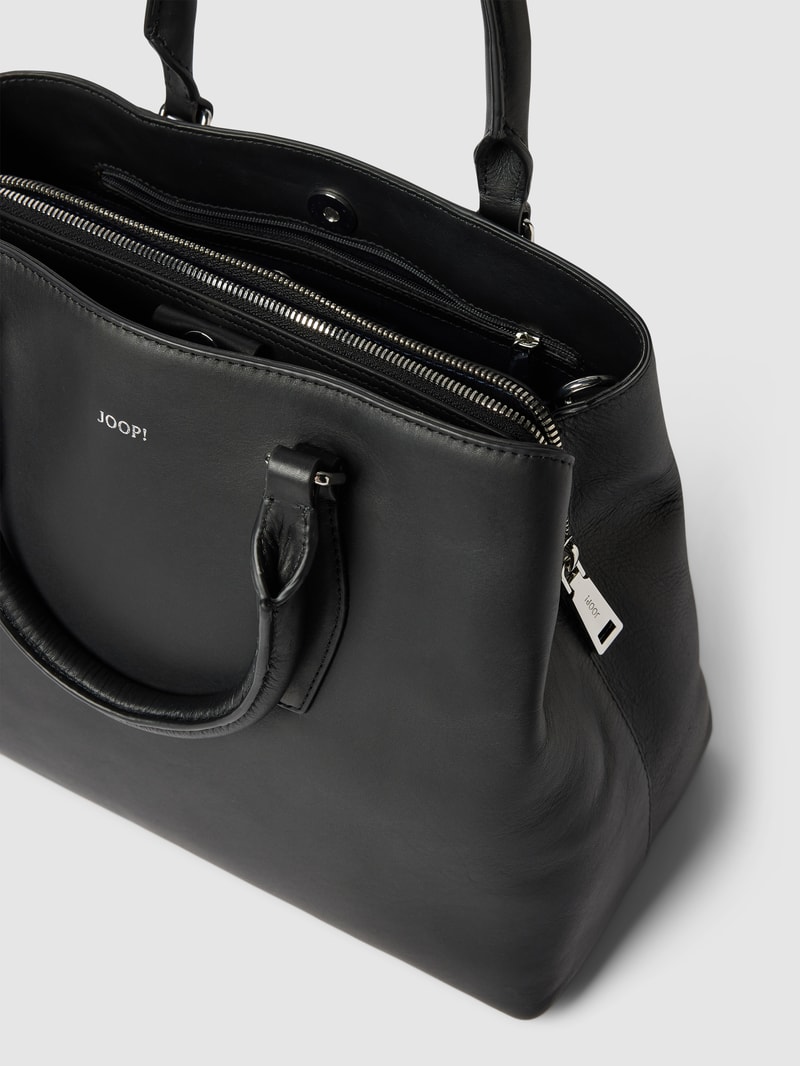 Handtasche mit Label-Print Modell 'Sofisticato Emery' in black