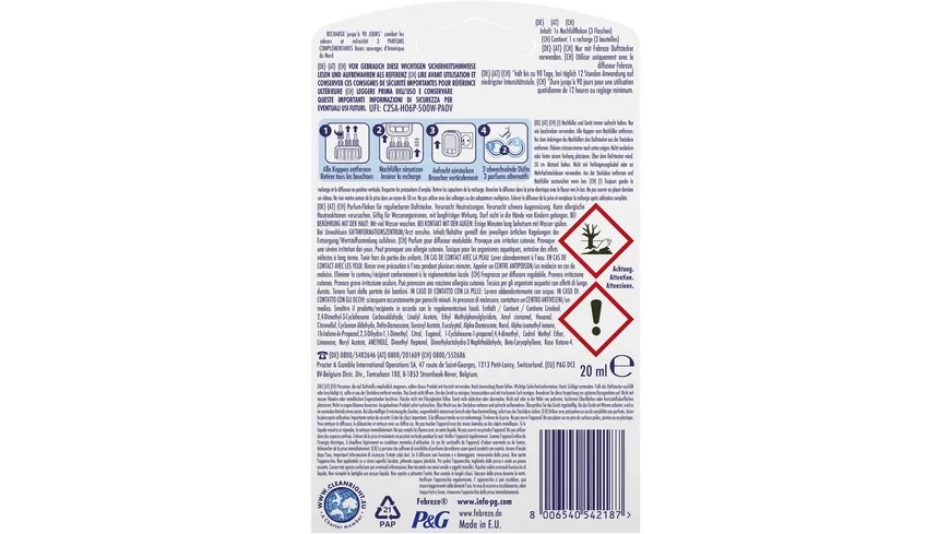 Febreze 3VOLUTION Lufterfrischer Nachfüllflakon für Duftstecker Winterzauber 20 ml