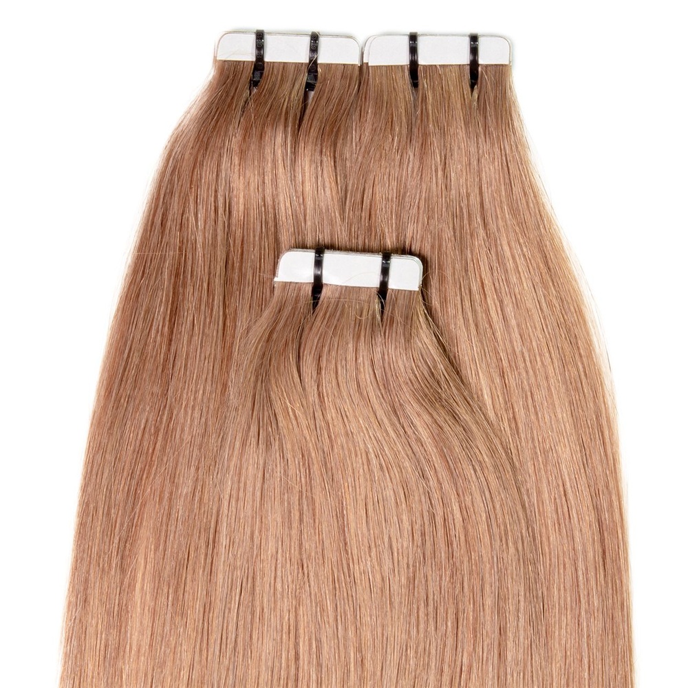 hair2heart Extensions adhésives Premium cheveux naturels #12 Blond miel extensions