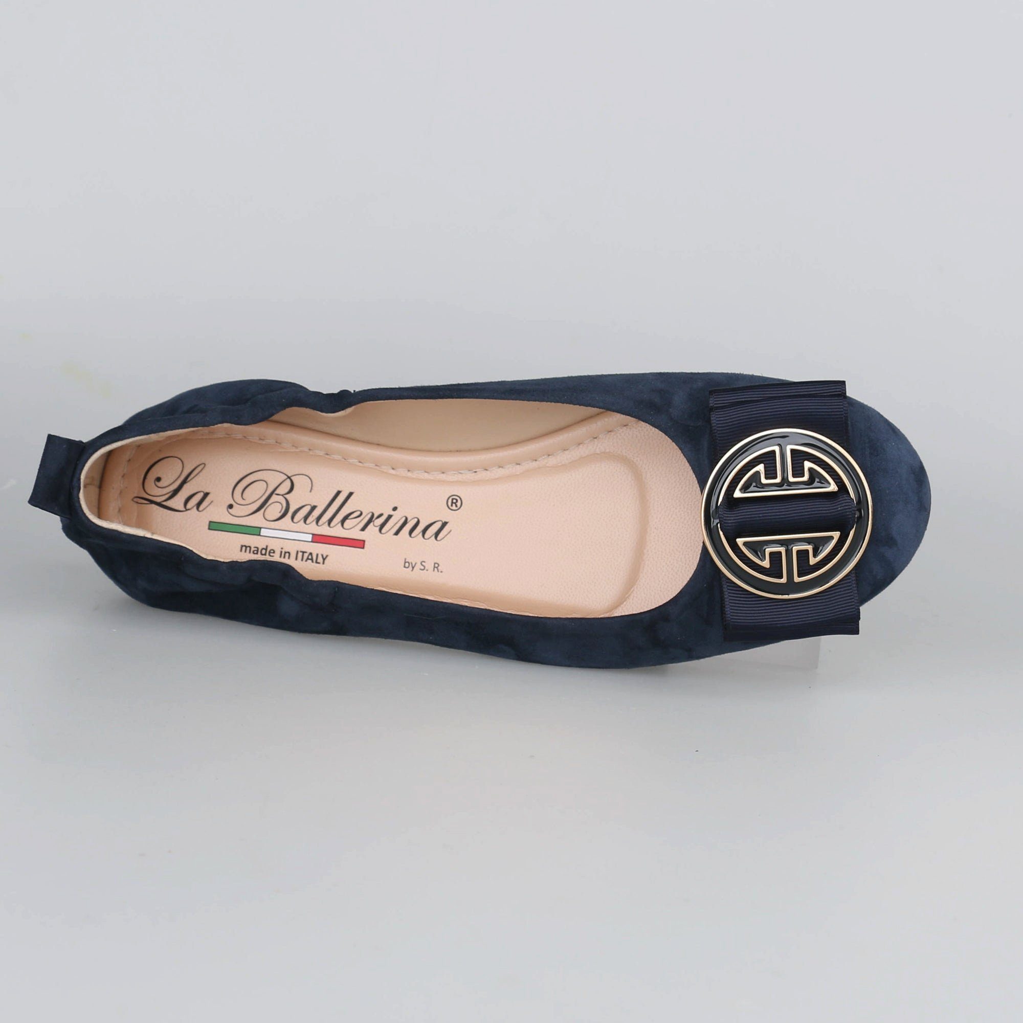 La Ballerina La Ballerina CAMBIO soft 6, Veloursleder, Blau Ballerina 2ei Schnallen im Lieferumfang, Trend Ballerinas 2024