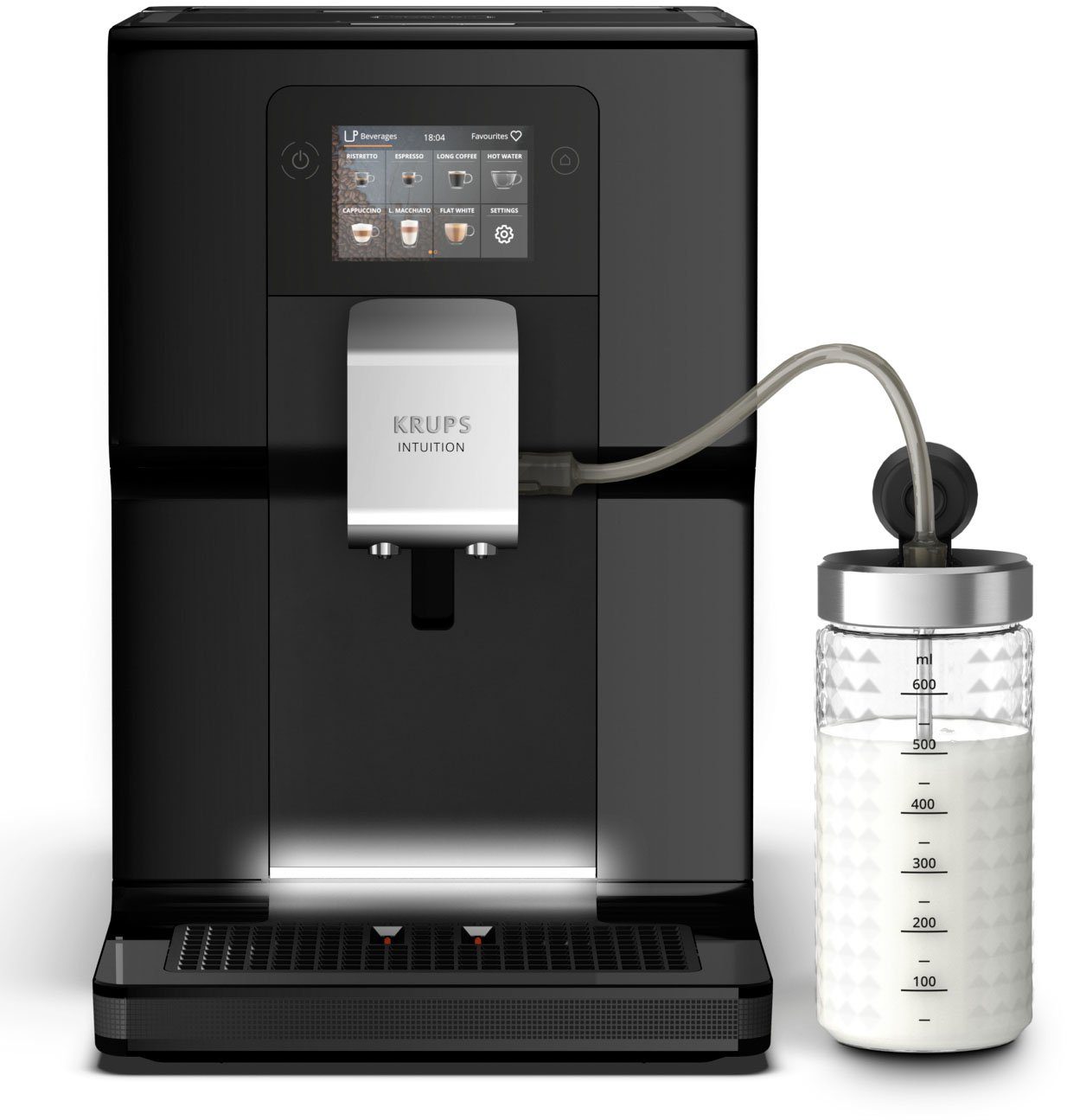 Krups Kaffeevollautomat EA8738 Intuition Preference, inkl. Milchbehälter, intuitives Lichtsystem, 11 Getränke, OTC-System