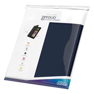 Ultimate Guard 12-Pocket Quad Row Zipfolio Xenoskin Dark Blue