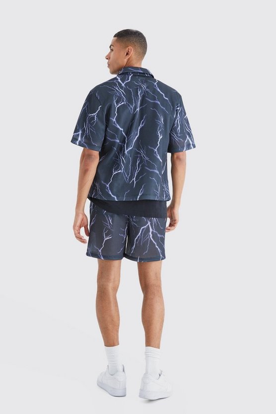 Mesh-Shorts mit elastischem Bund