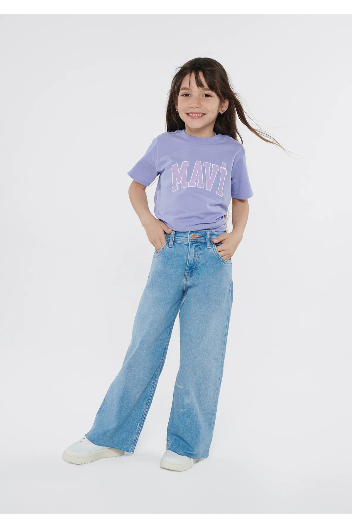 Mavi  Lila T-Shirt mit Logo-Print, normale Passform / normaler Schnitt 7610109-70541