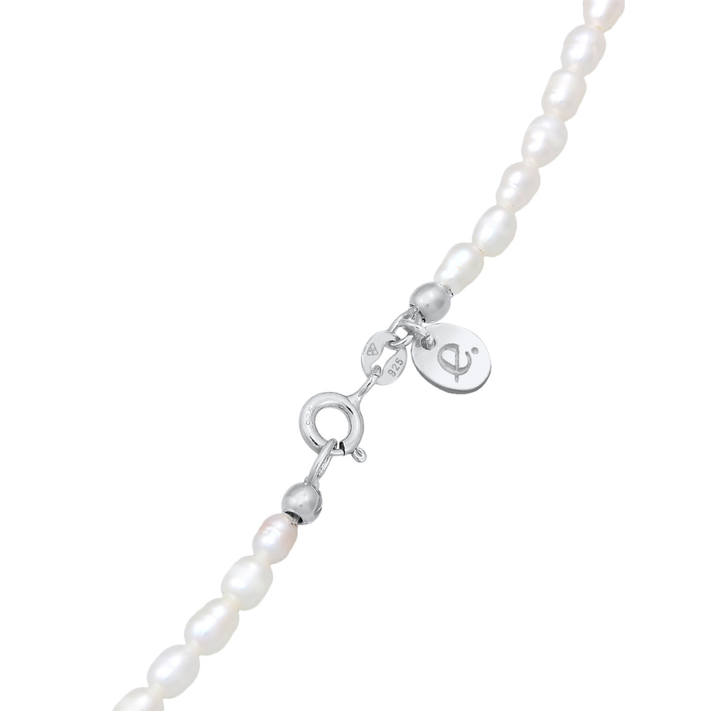 Elli PREMIUM Elli PREMIUM Collier Femmes Perles Basique avec perles d'eau douce en argent ster collier