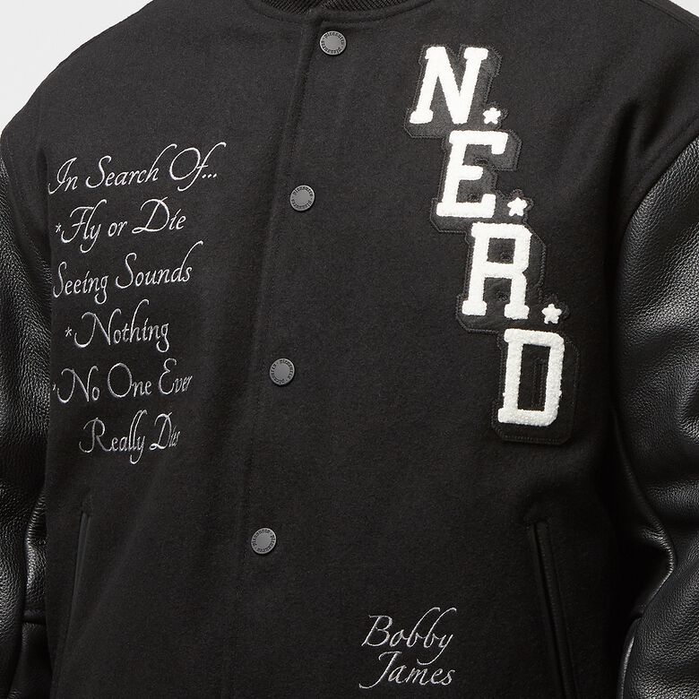 Pleasures x N.E.R.D. Varsity Jacket Black