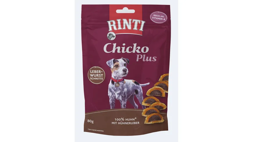 RINTI Hundesnack Chicko Plus Leberwurstschnitten 80 g