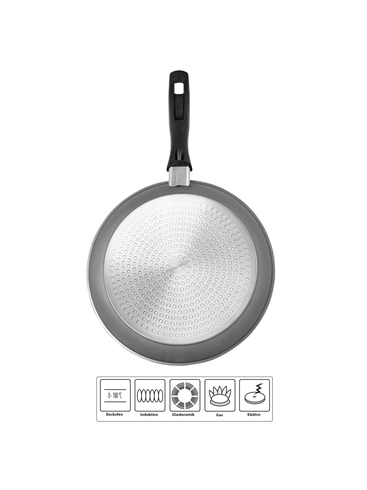 Stoneline Bratpfanne 26 cm | mit Deckel in Anthrazit | 26cm günstig kaufen Ø 26 cm