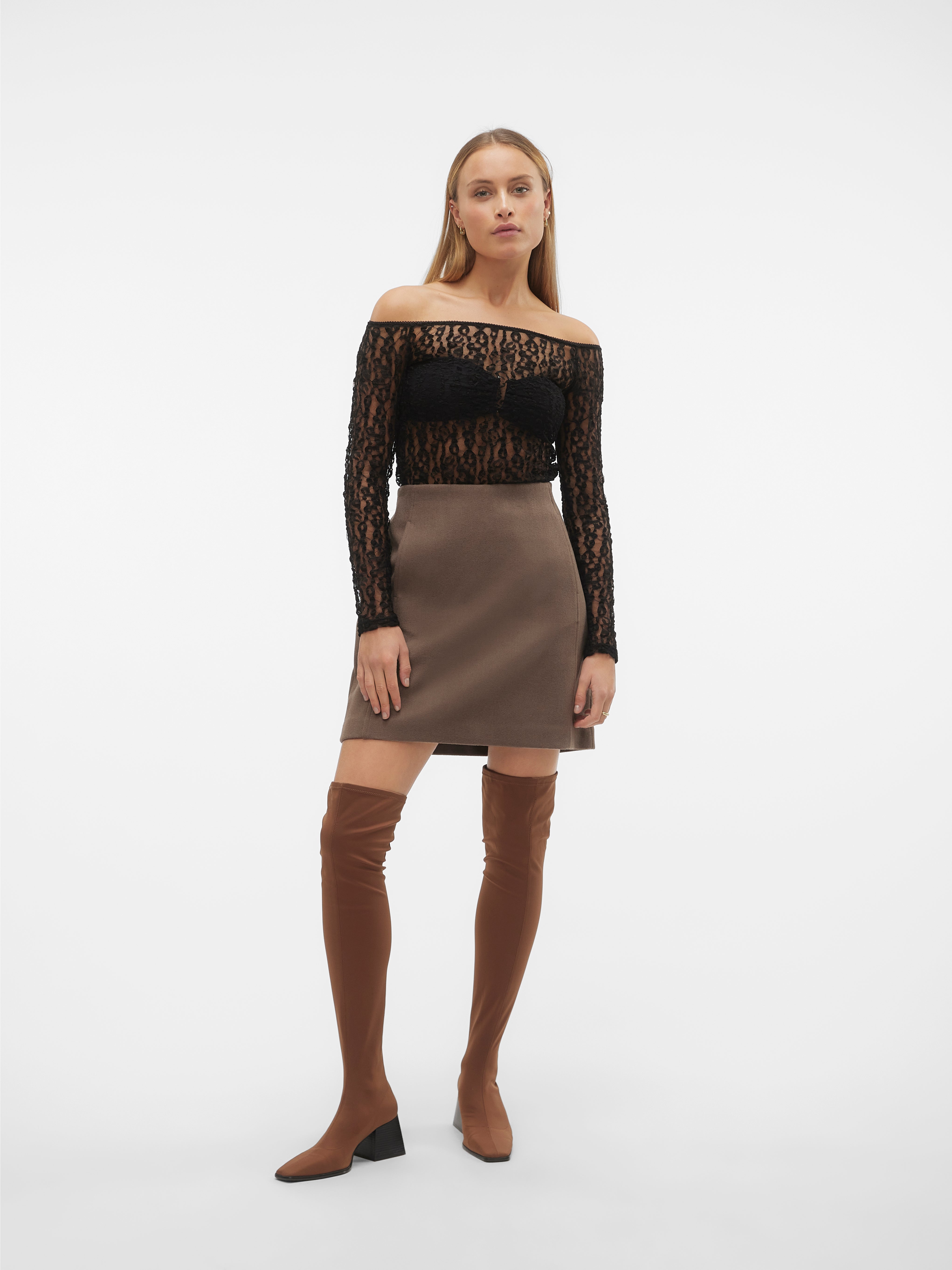 VMFORTUNEALLISON Hohe Taille Langer Rock