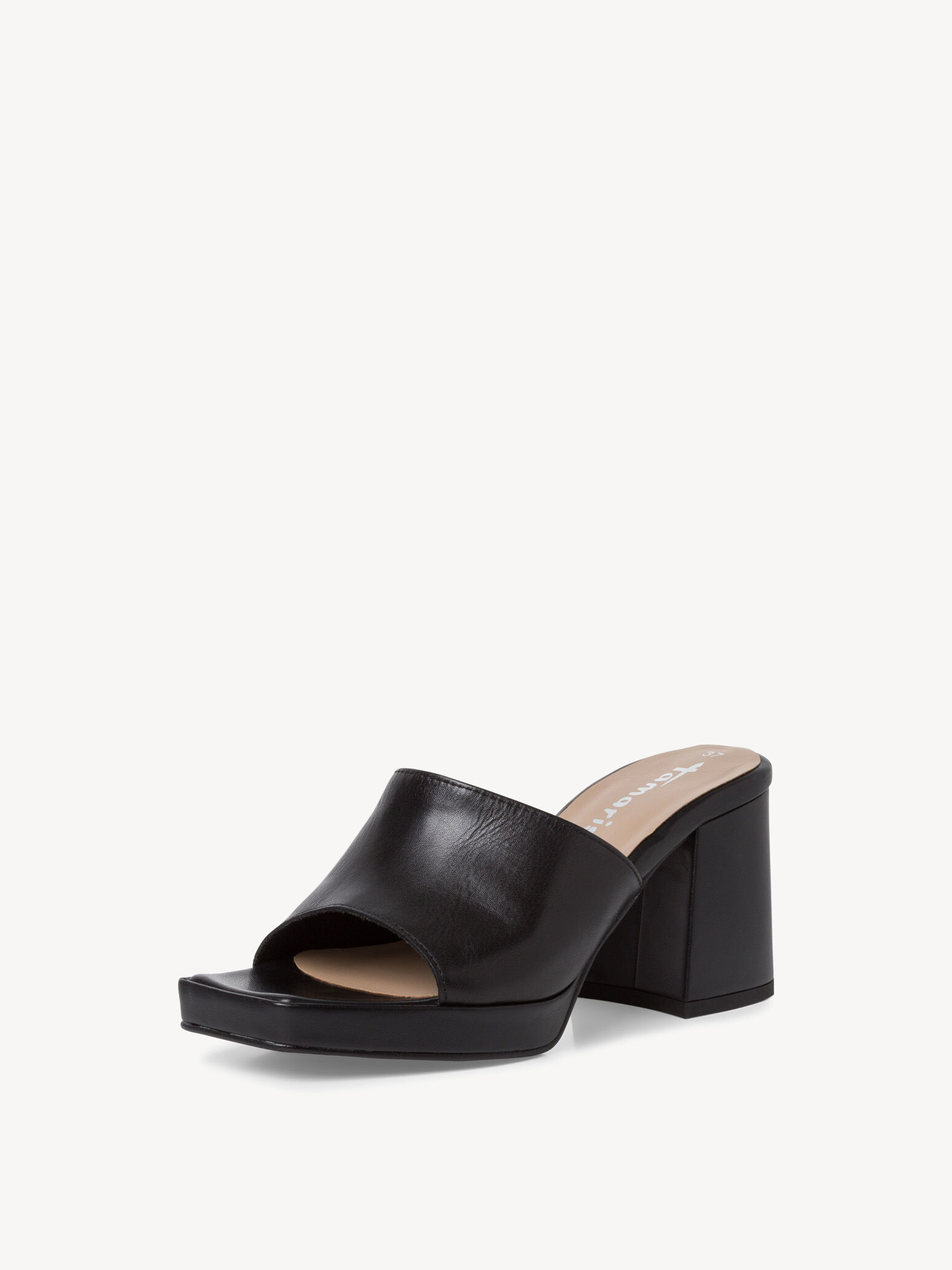 Mule en cuir - noir