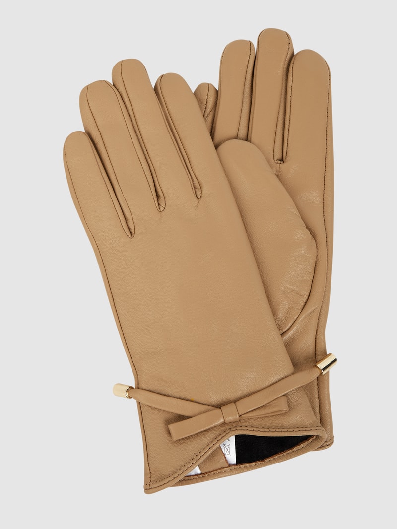 Touchscreen-Handschuhe aus Lammnappa in beige