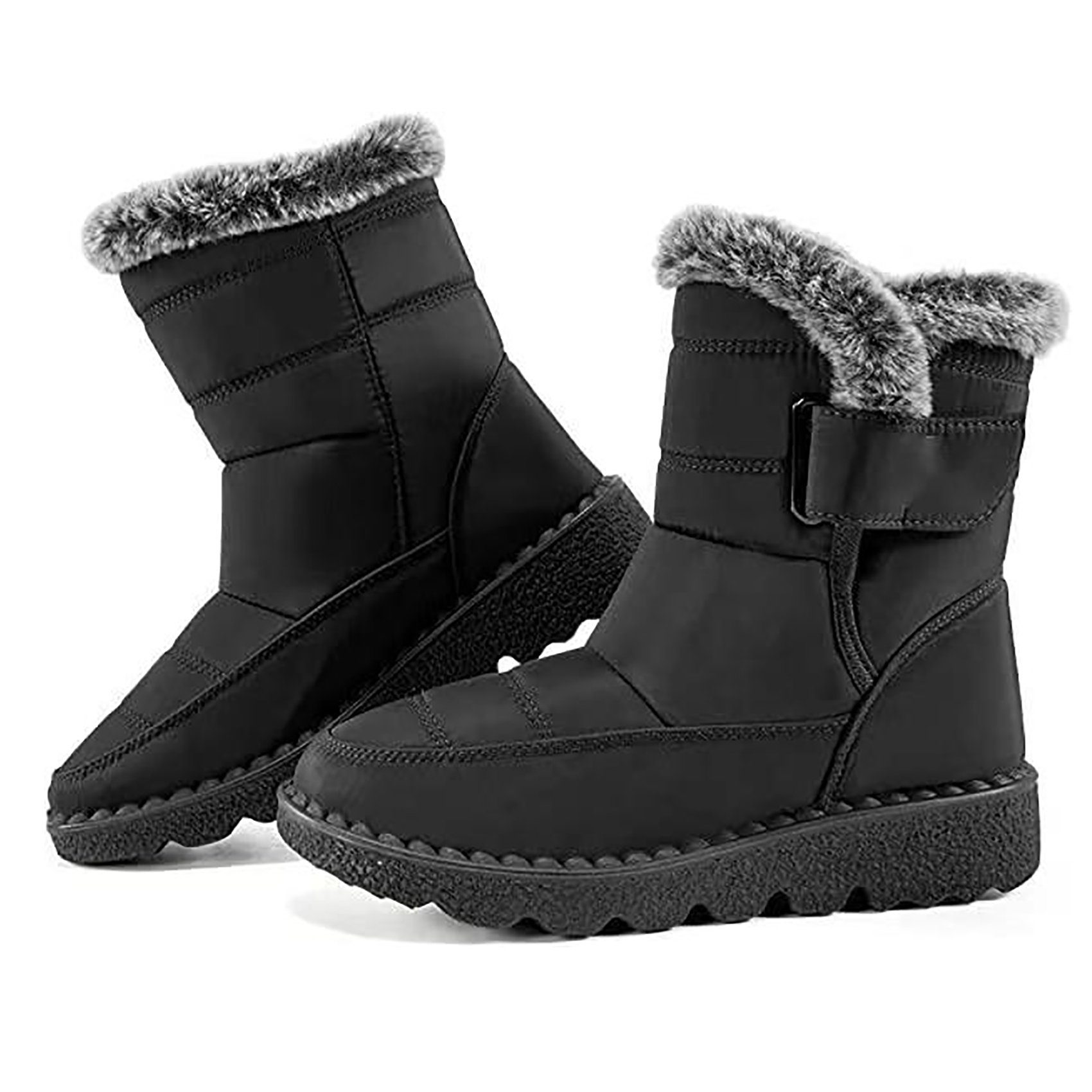 TOPMELON Rutschfeste, wasserdichte, warme Schneestiefel für Kinder Snowboots