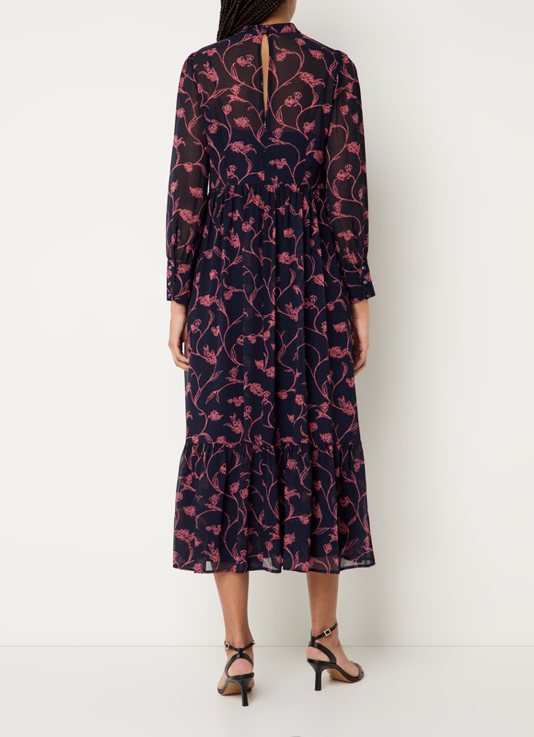 Vestido midi Selina semitransparente con estampado floral de LKBennett