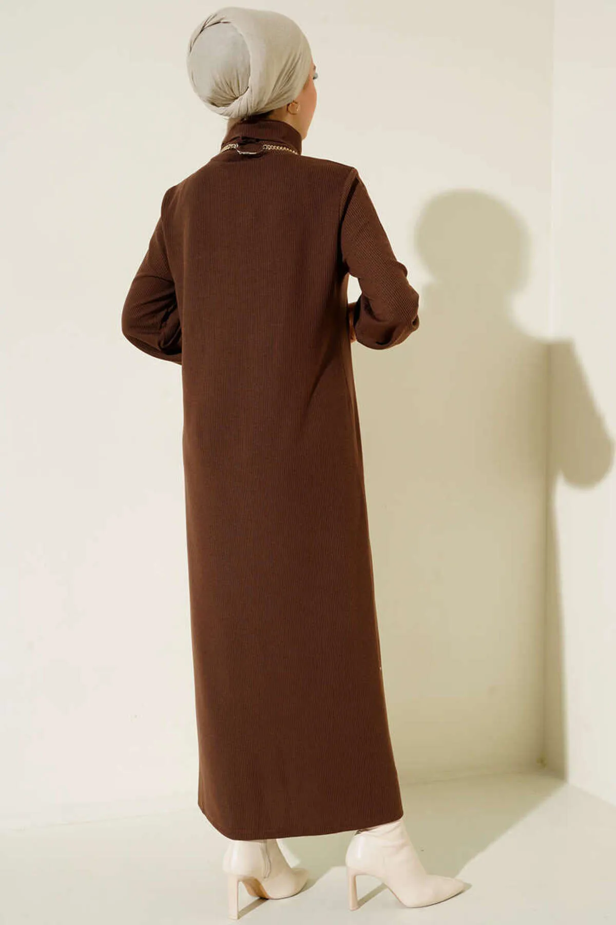 VOLT CLOTHİNG  Rollkragen-Wickelkleid für Damen