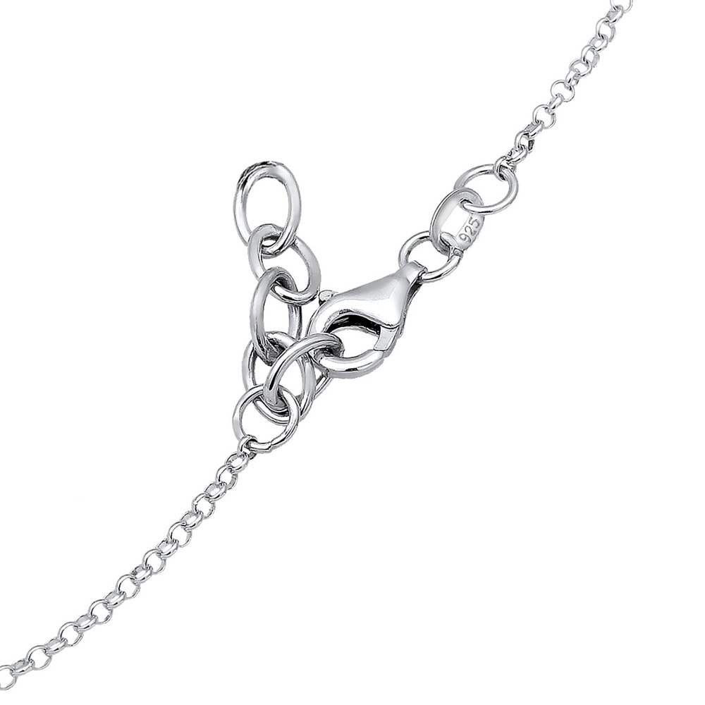Elli Elli Collier Femme Demi-Lune Étoile en Argent Sterling (925/1000) Bijoux