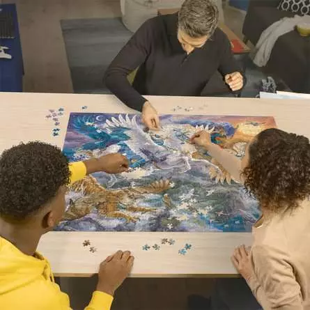 Puzzle 2000 Teile - Auf dem Pegasus durch die Lüfte