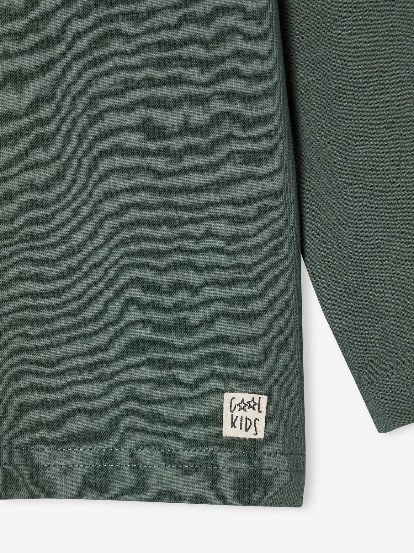 T-shirt couleur Basics personnalisable garçon manches longues ecru