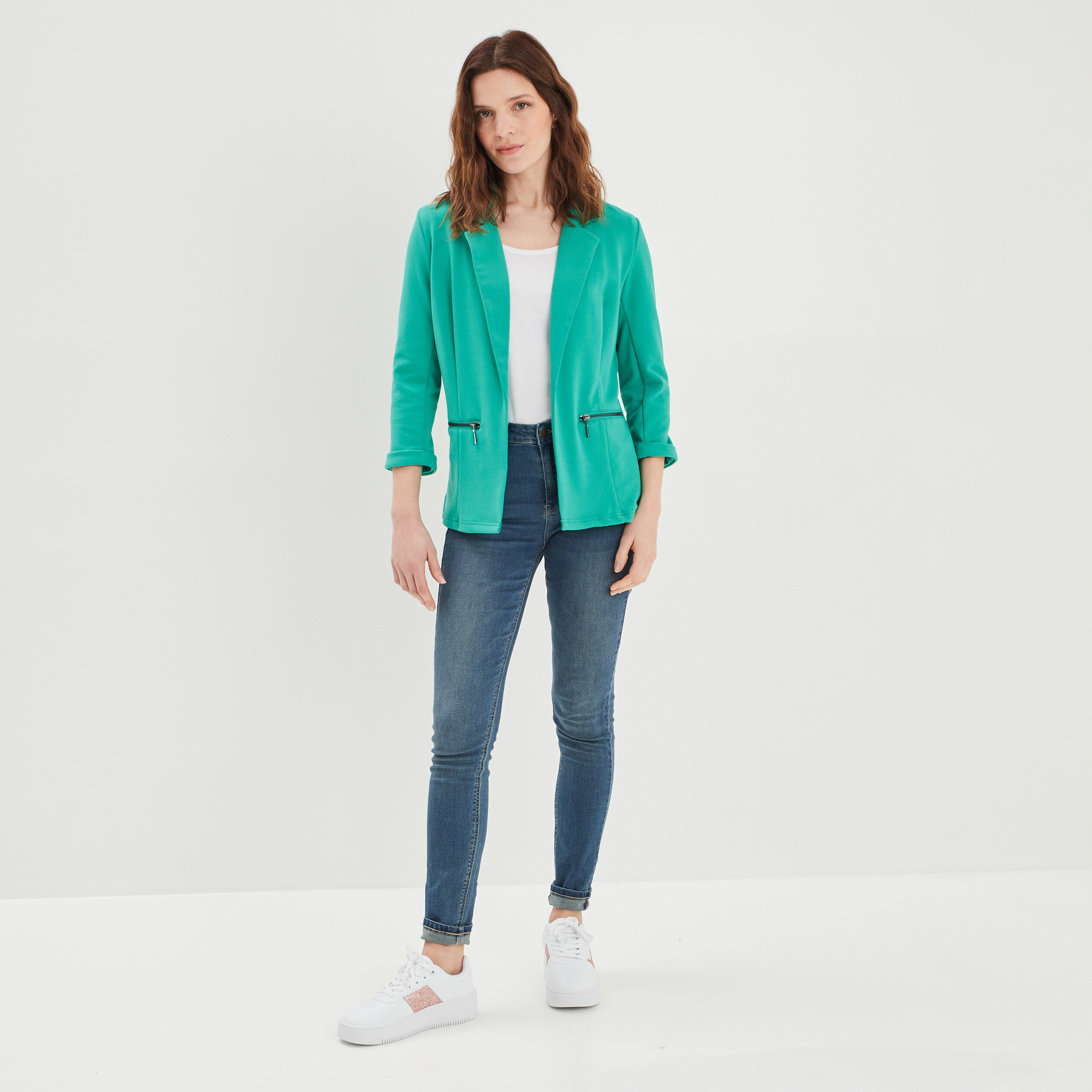 Veste blazer cintré vert menthe femme | La Halle