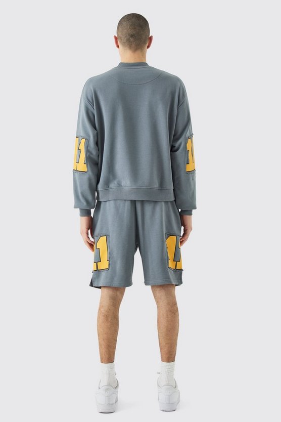 Kastiges Oversize Homme Cut-Out Sweatshirt & Shorts