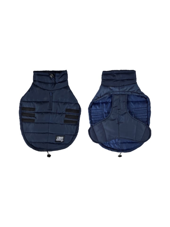dynamic24 Hunde Mantel Jacke Winterjacke  in Blau günstig kaufen