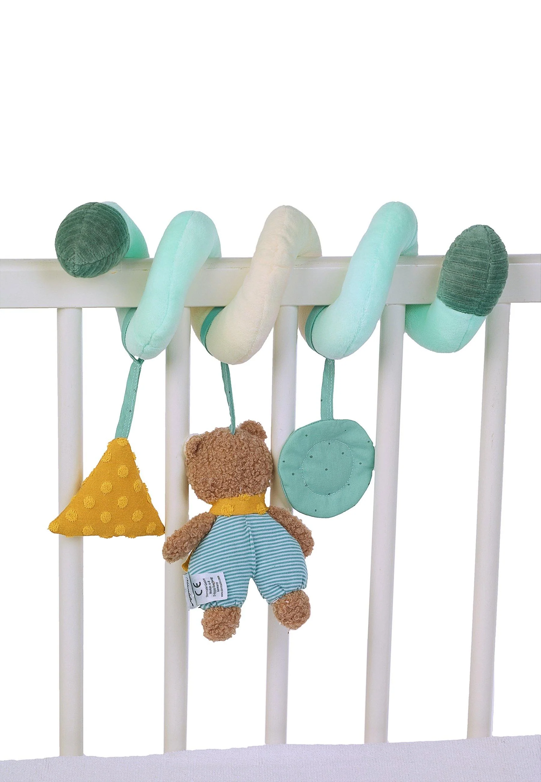 Spielzeugspirale Bär Ben in Grün, 26 cm